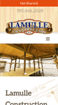 Mobile Screenshot of lamulleconstruction.com